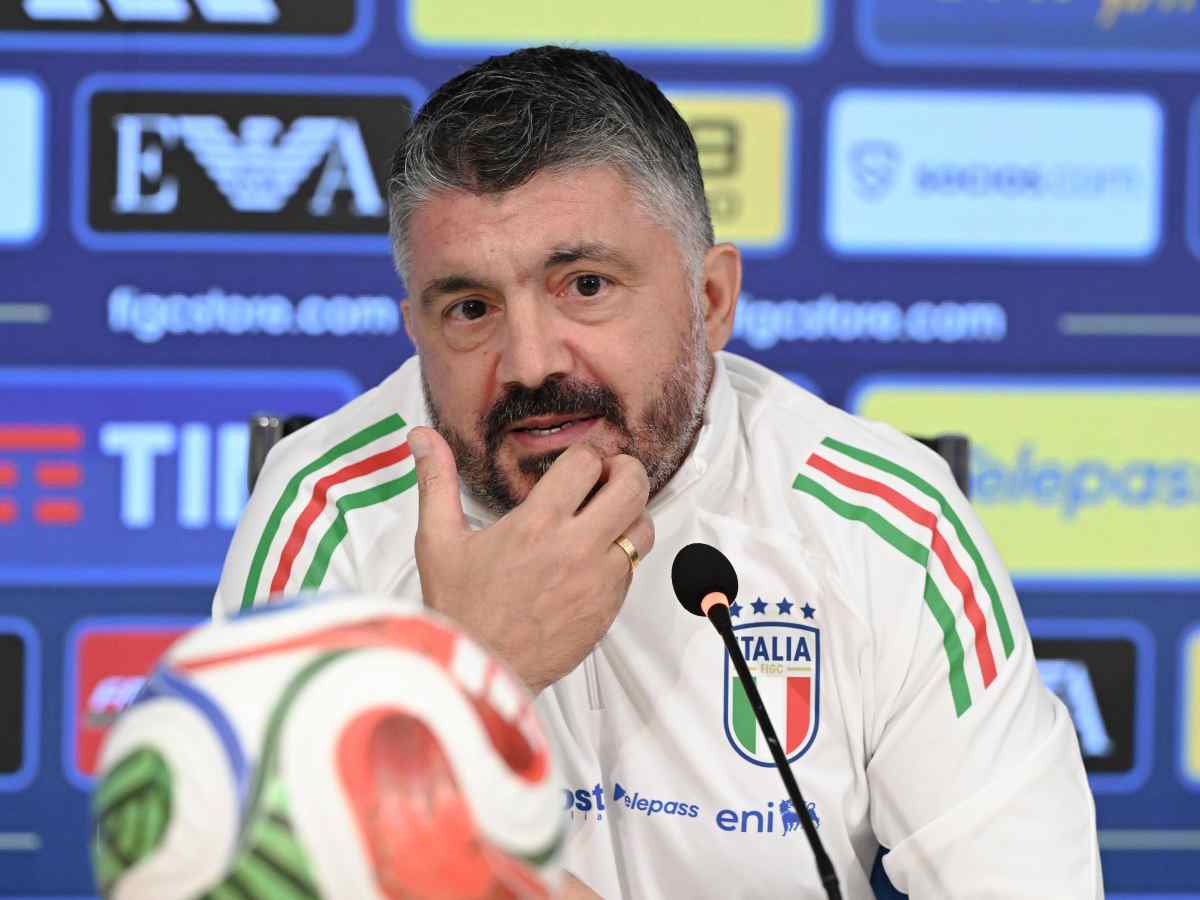 Gennaro Gattuso, ct della Nazionale italiana, in conferenza stampa